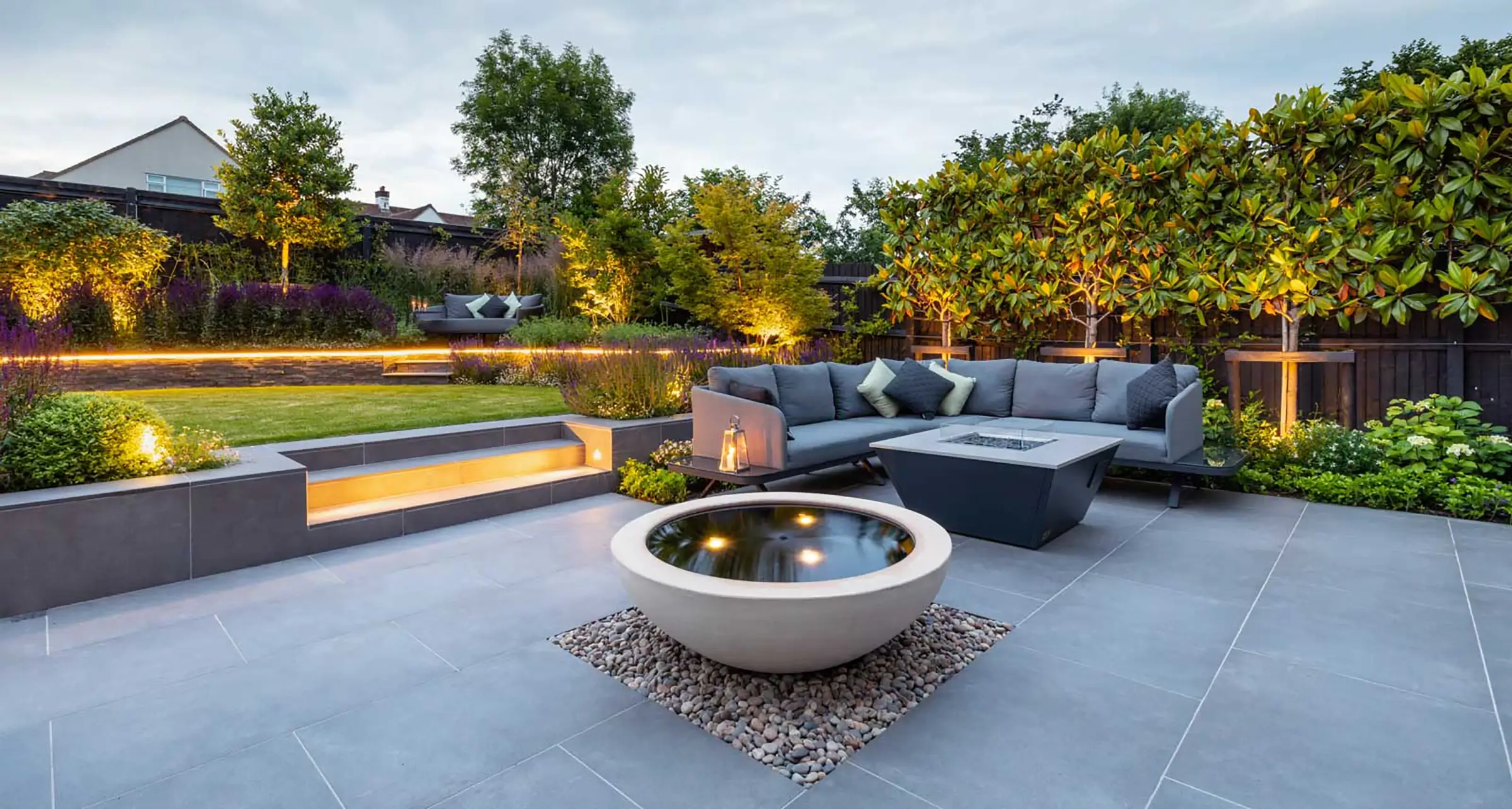 A wraparound garden with plenty of spaces for entertaining and relaxing designed by Rosemary Coldstream