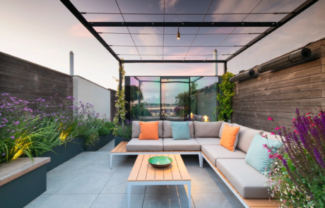 A city rooftop garden by Rosemary Coldstream