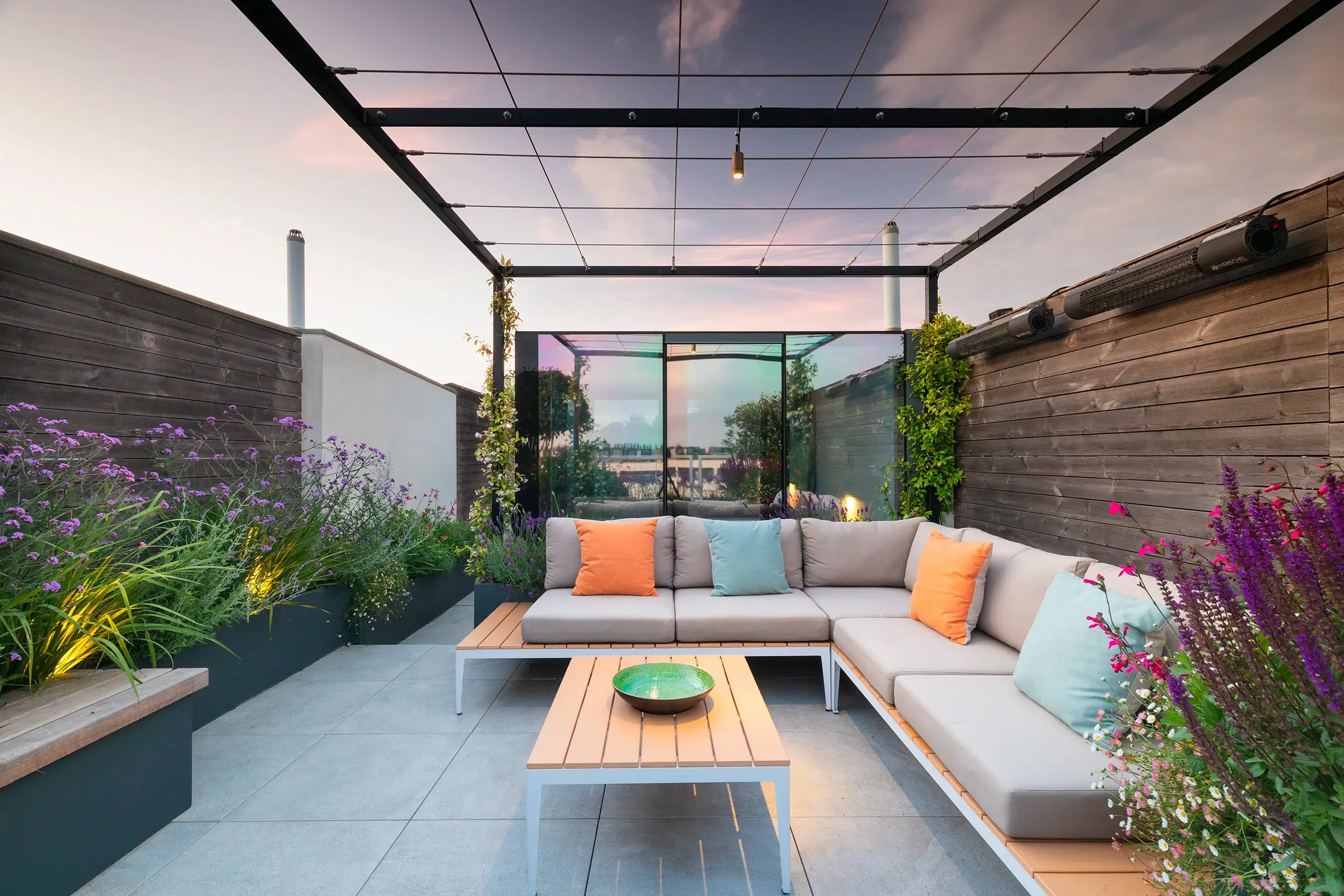 A city rooftop garden by Rosemary Coldstream