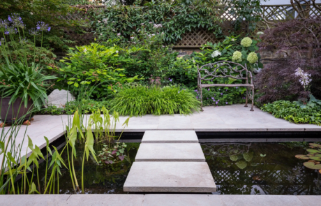 A sophisticated contemporary garden that blends Japanese Zen and classical Mediterranean traditions