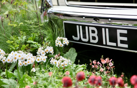 A Jubilee-themed show garden by Rosemary Coldstream