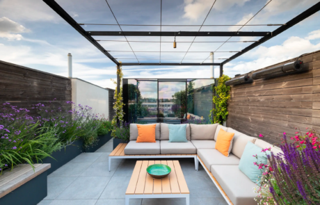 A city rooftop garden by Rosemary Coldstream