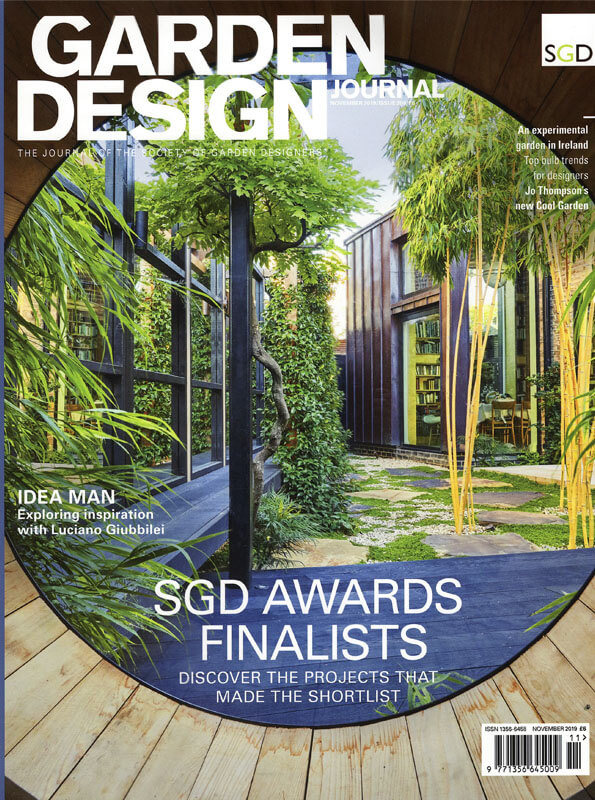 Garden Design Journal November 2019 "SGD Awards Finalists" Magazine front cover